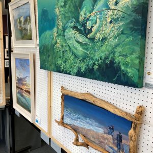 Display of paintings in the competition at Showcase 2023